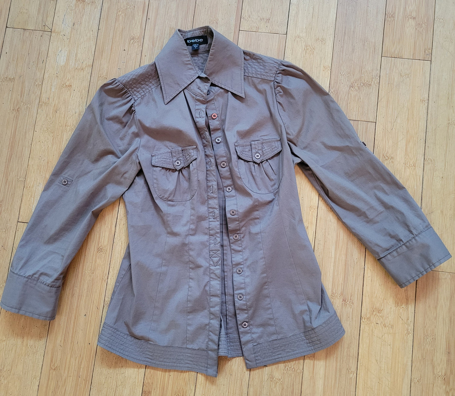 Mocha Tailored Shirt Jacket
