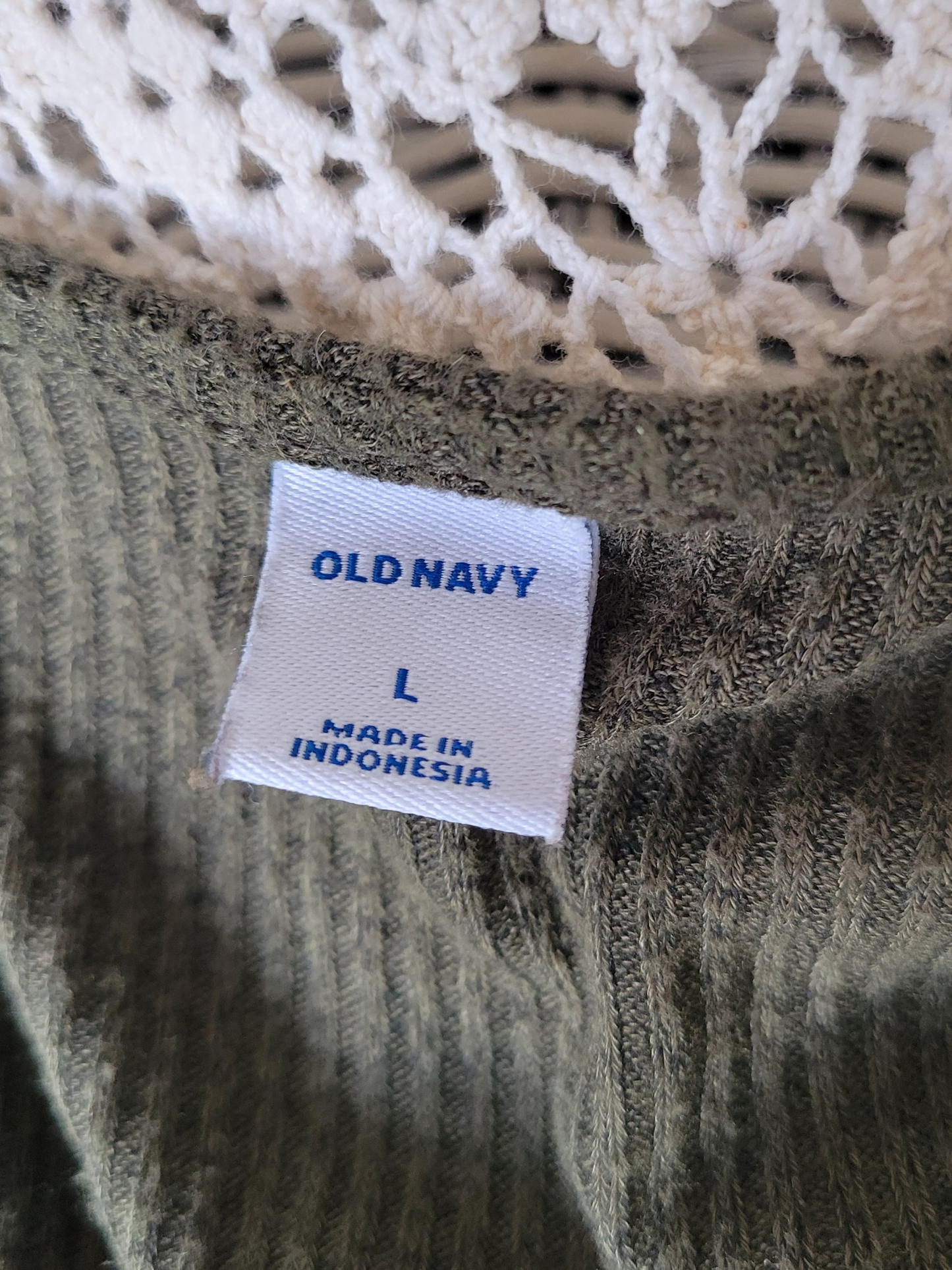 Olive Ribbed Knit Wrap Dress