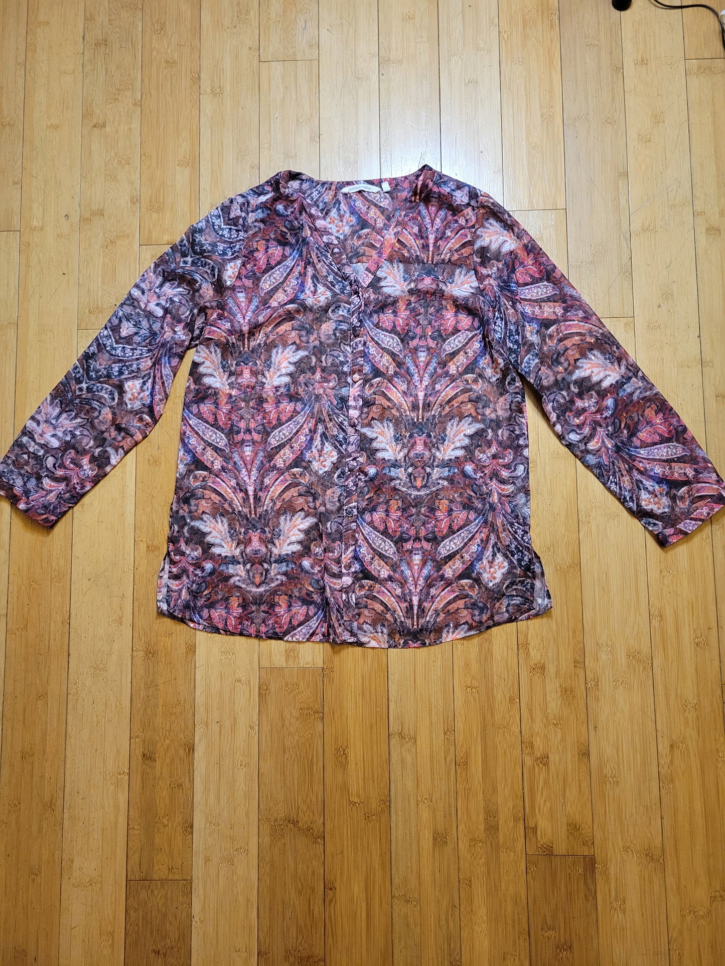 Autumn Scones Whispers Cranberry and Orange Paisley Tasha Top-Soft Surroundings