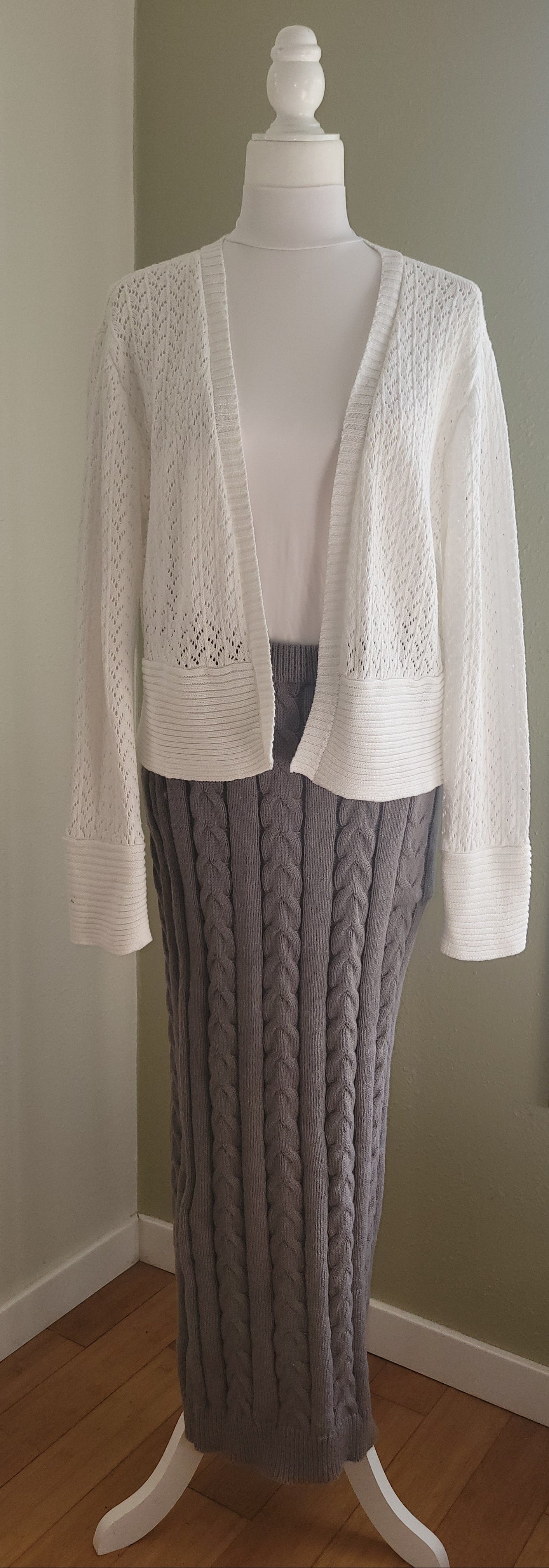 Cozy Cable-Knit Maxi Skirt