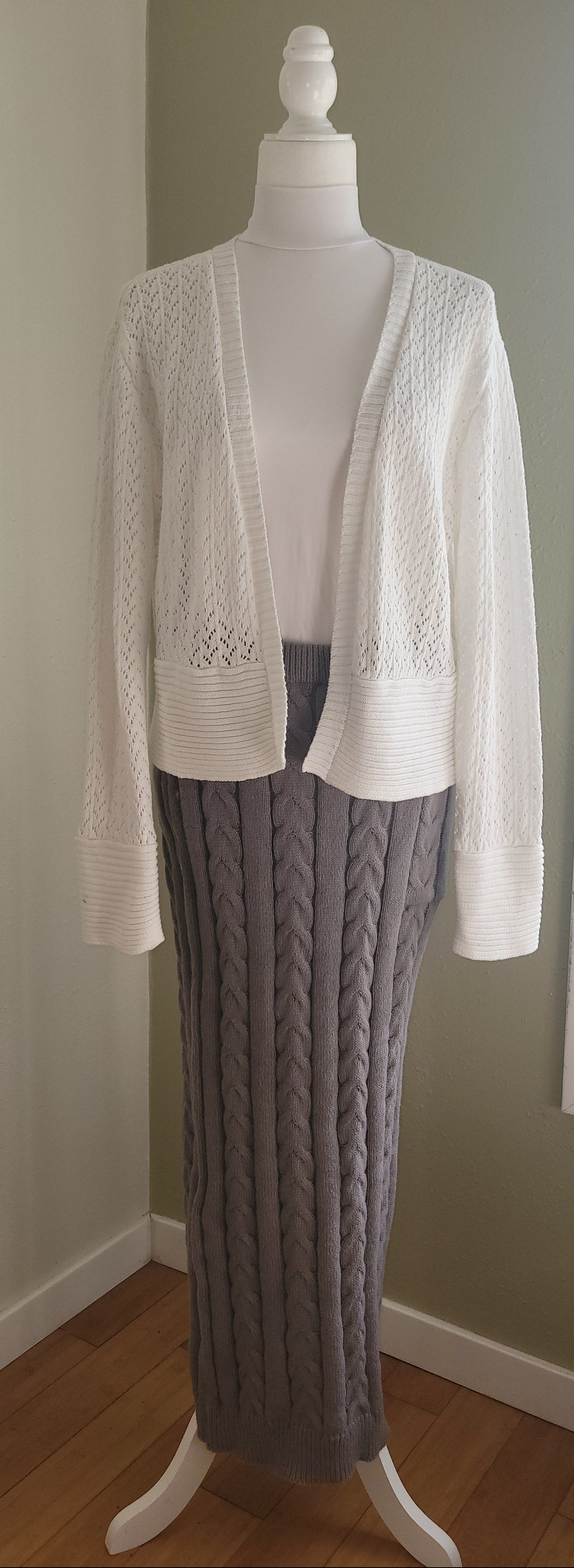 Whisper of Snow Lace Knit Cardigan