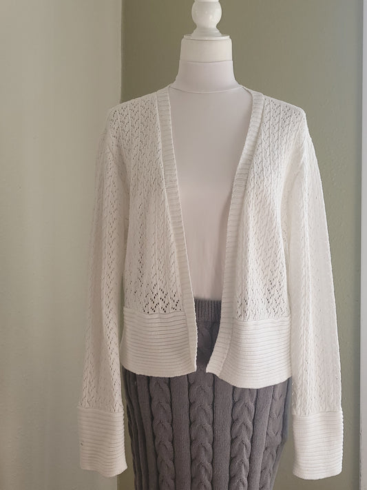 Whisper of Snow Lace Knit Cardigan