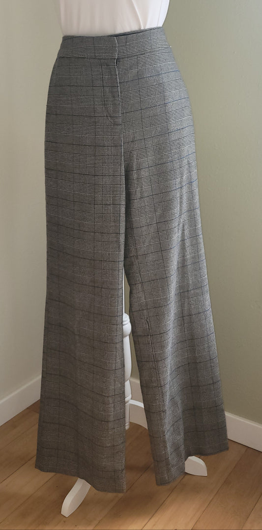 Tailored Glen Plaid Straight-Leg Trousers