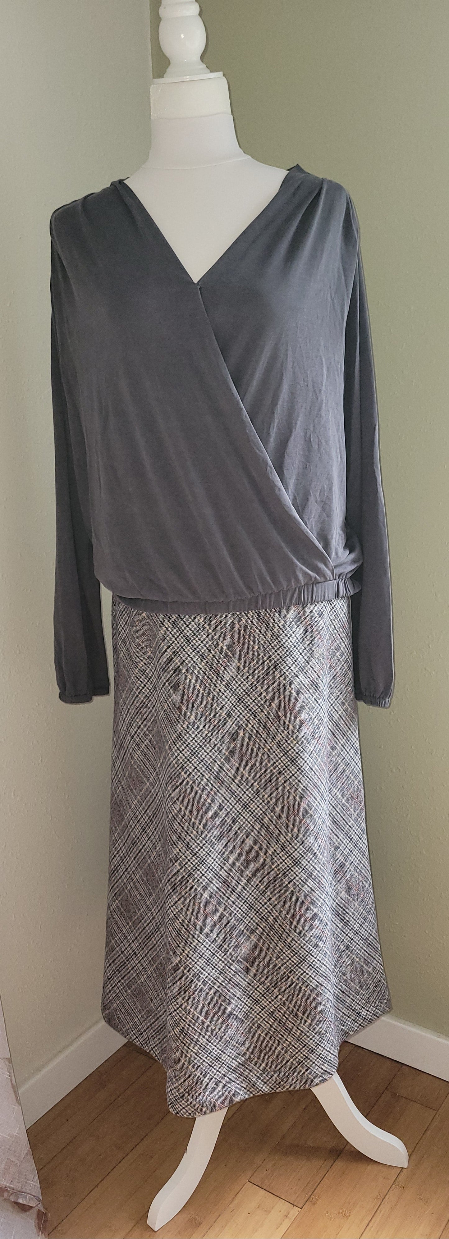 Heritage Glen Plaid Wool-Blend Midi Skirt