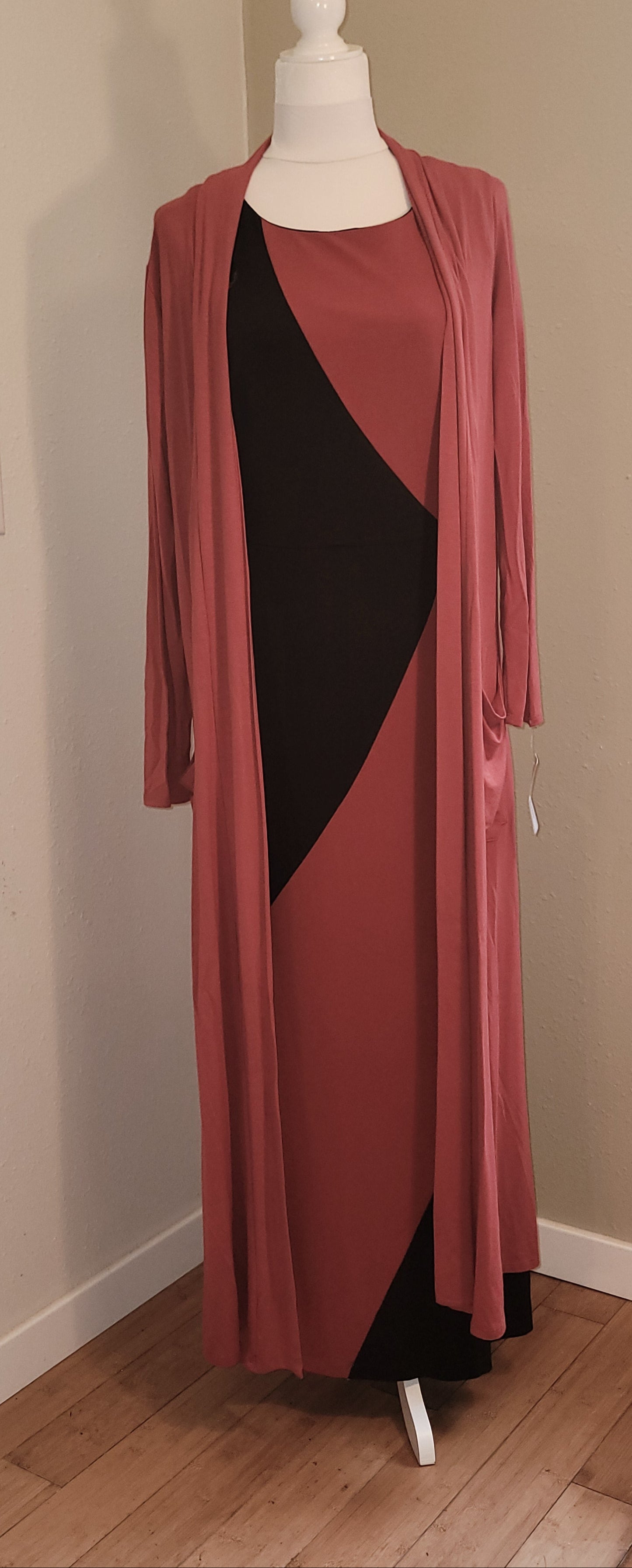 Two-Piece Pumpkin & Espresso Maxi Ensemble