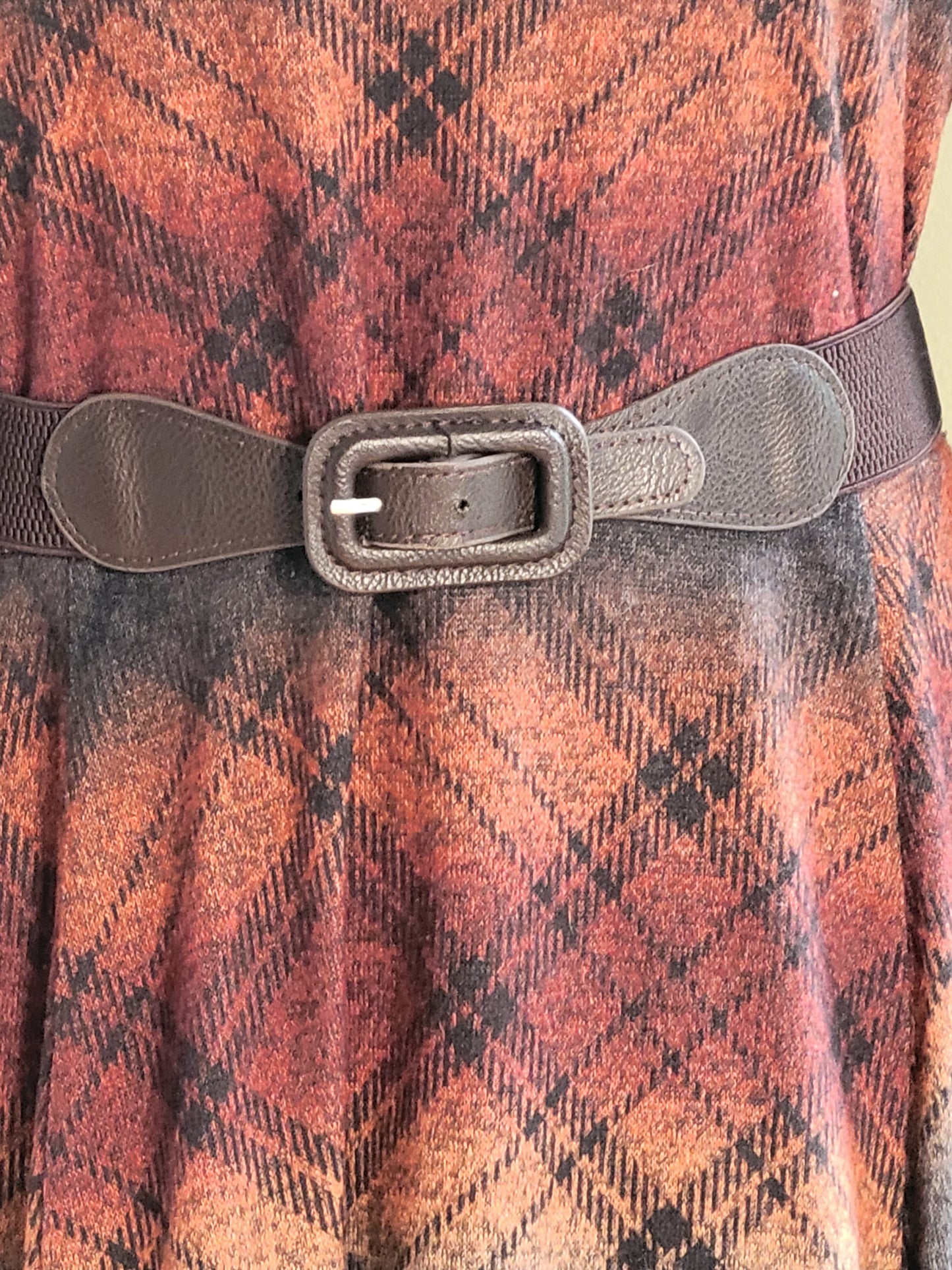Autumn Glen Plaid Dress with Belt