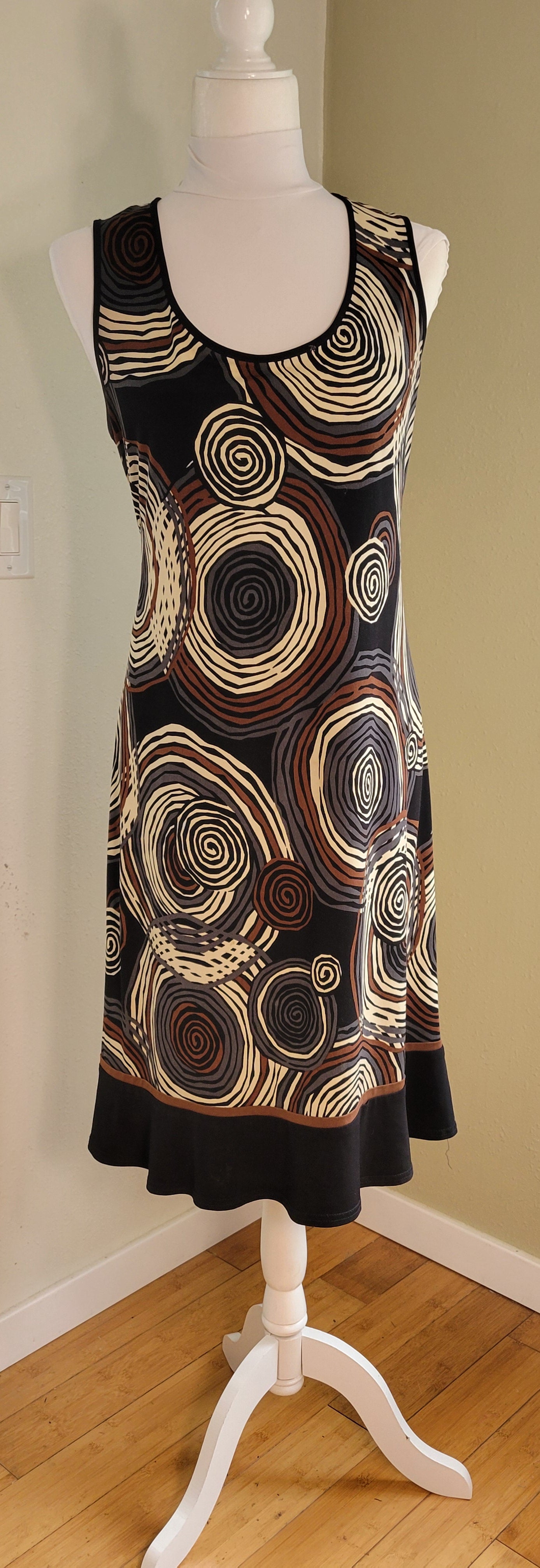 Midnight Spiral Knit Dress