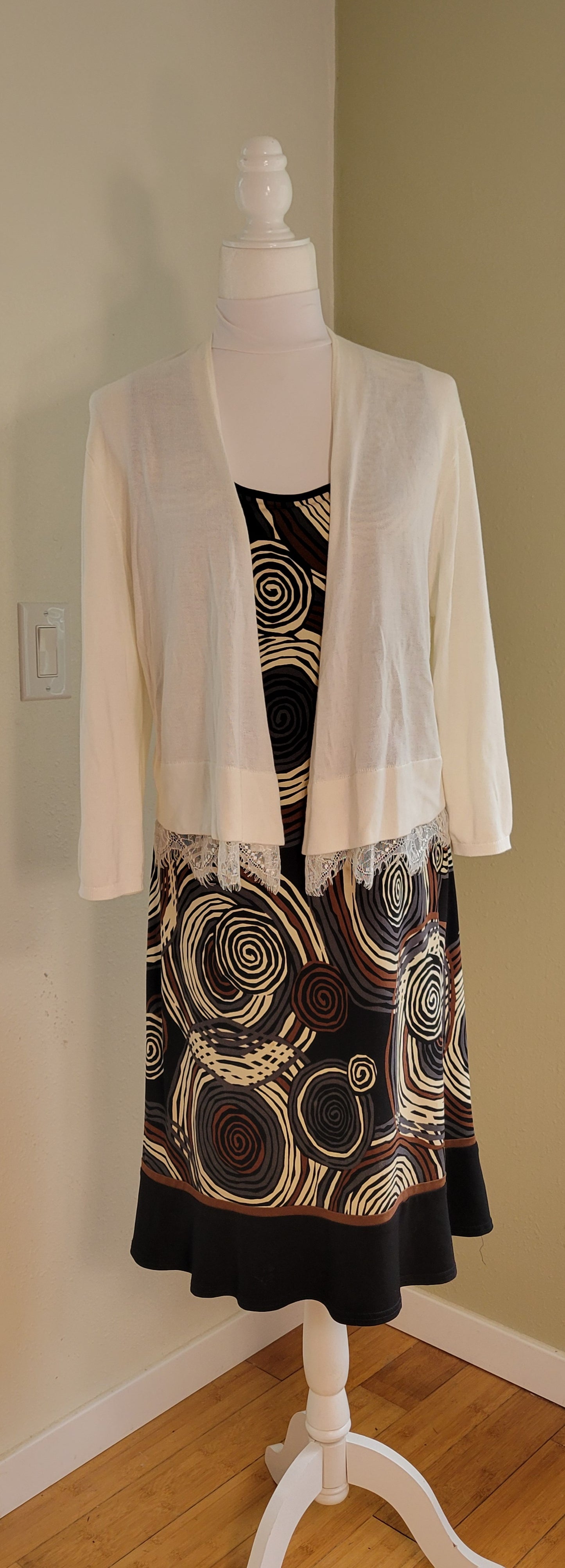 Midnight Spiral Knit Dress