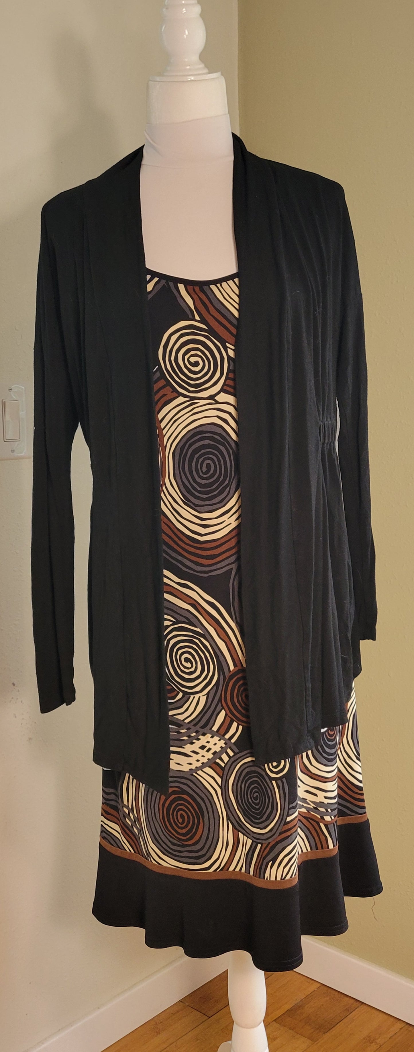 Midnight Spiral Knit Dress