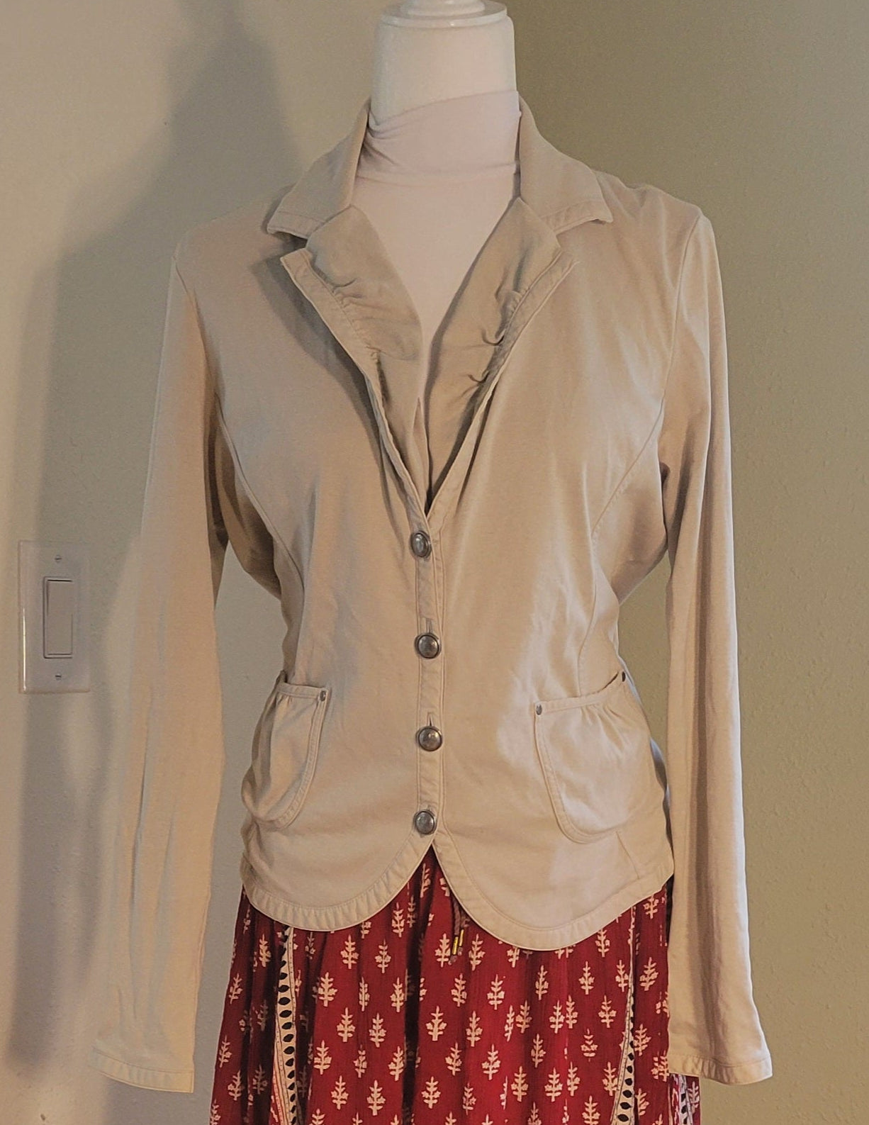 Vintage Beige Tailored Jacket