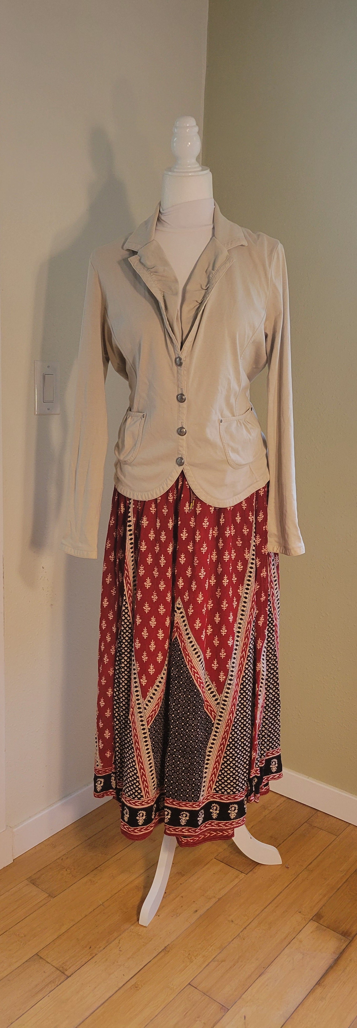 Crimson Sands Bohemian Skirt