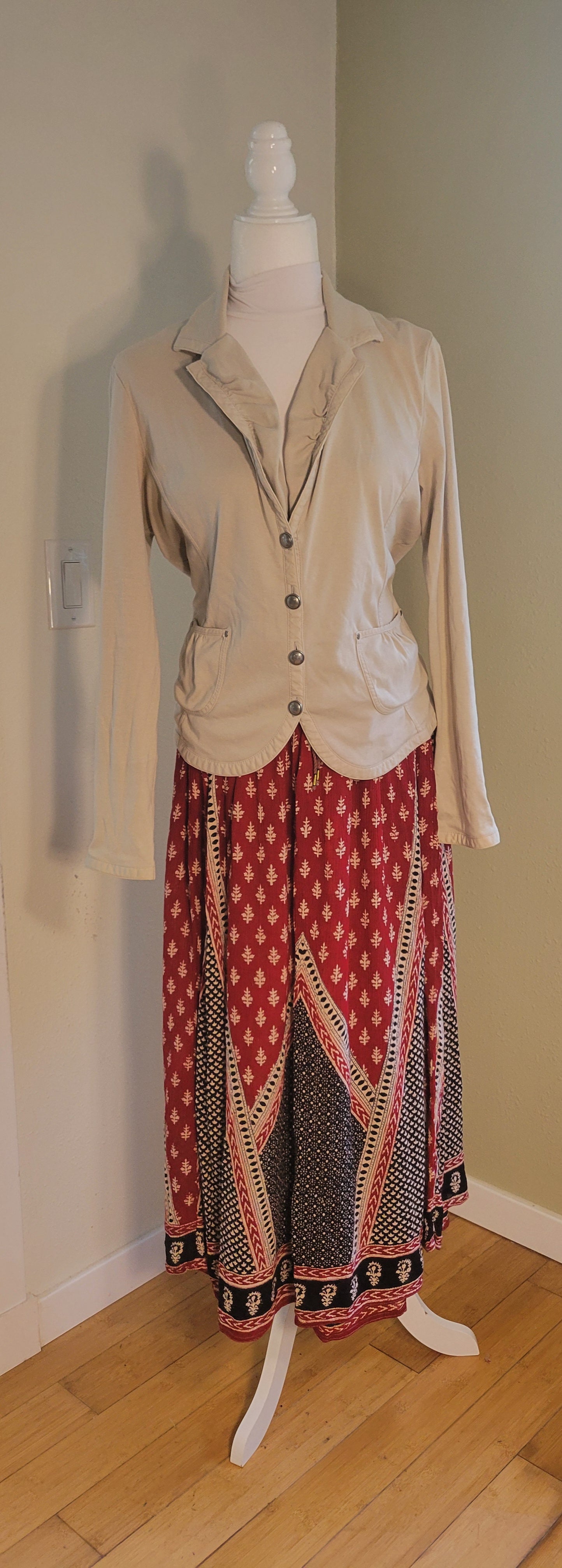 Crimson Sands Bohemian Skirt