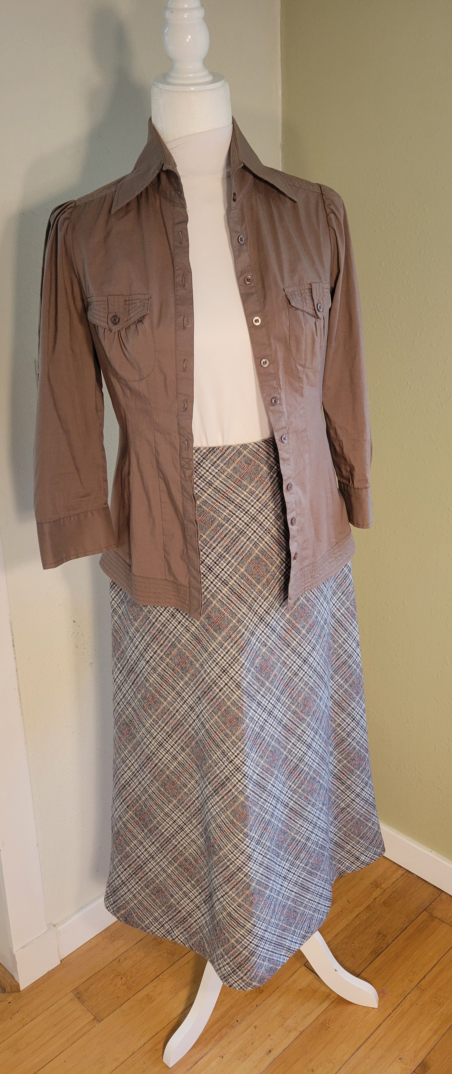 Mocha Tailored Shirt Jacket