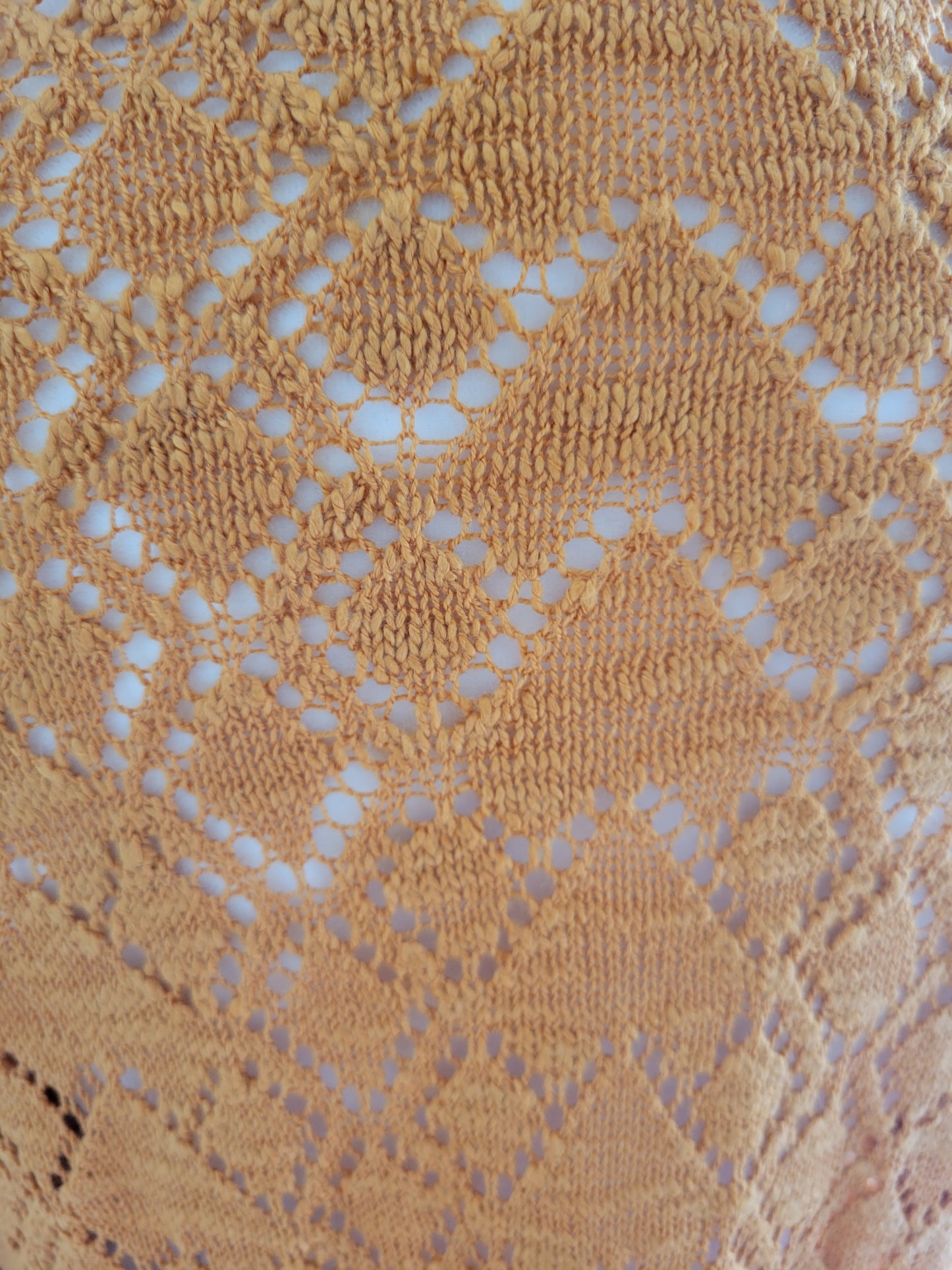 Golden Pumpkin Lace Knit Cardigan