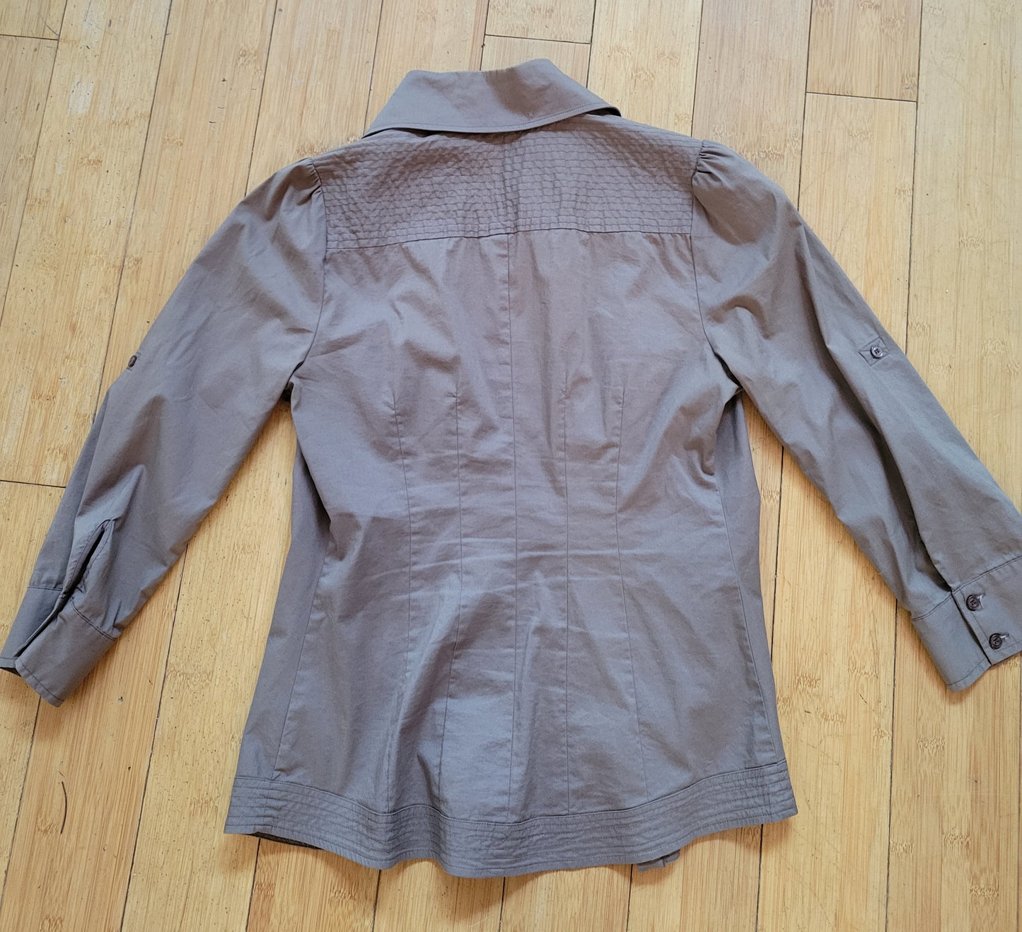Mocha Tailored Shirt Jacket