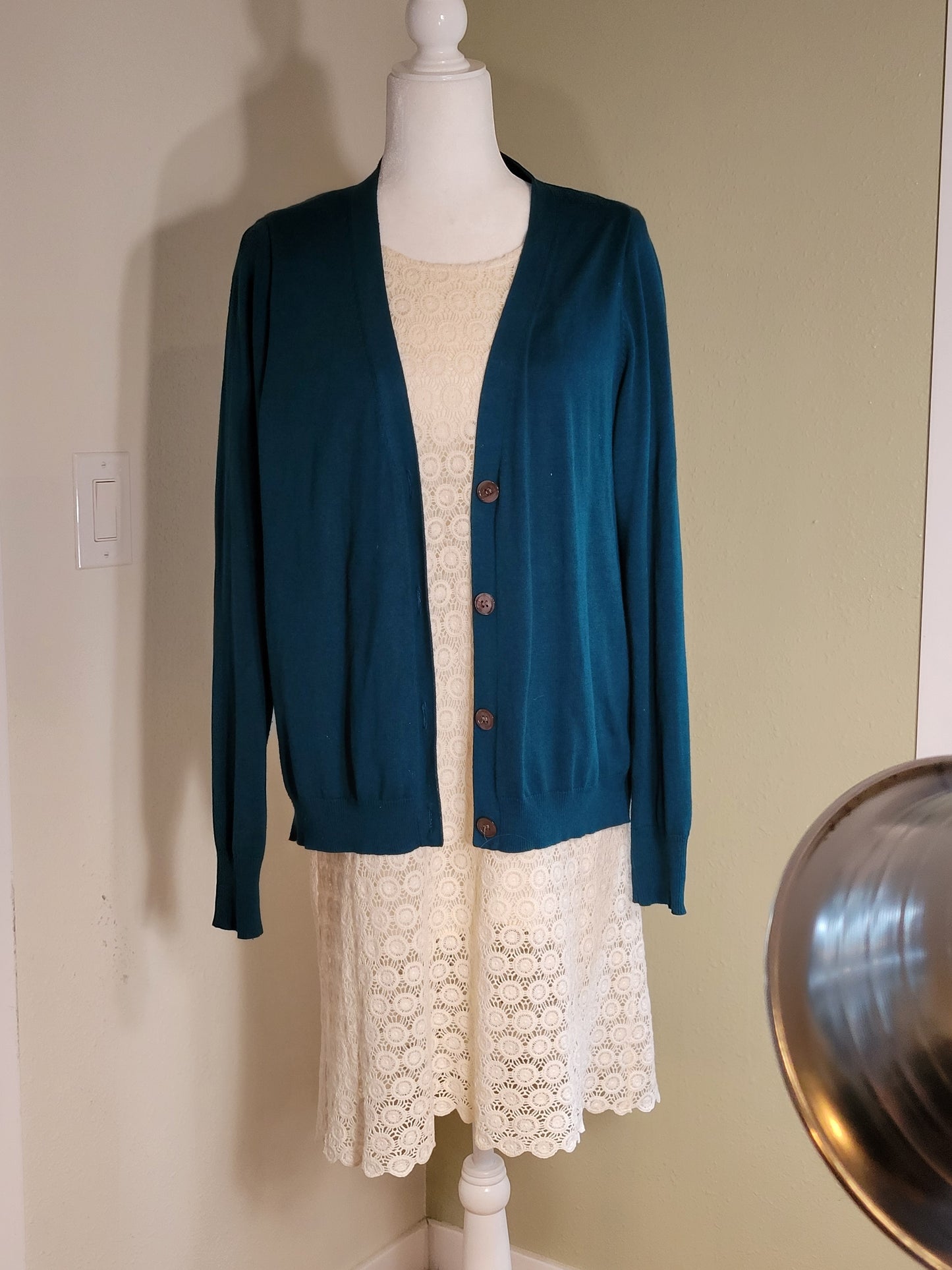 Blue Sky Clothing Co. Deep Teal Button Cardigan – Ocean Drift Softness