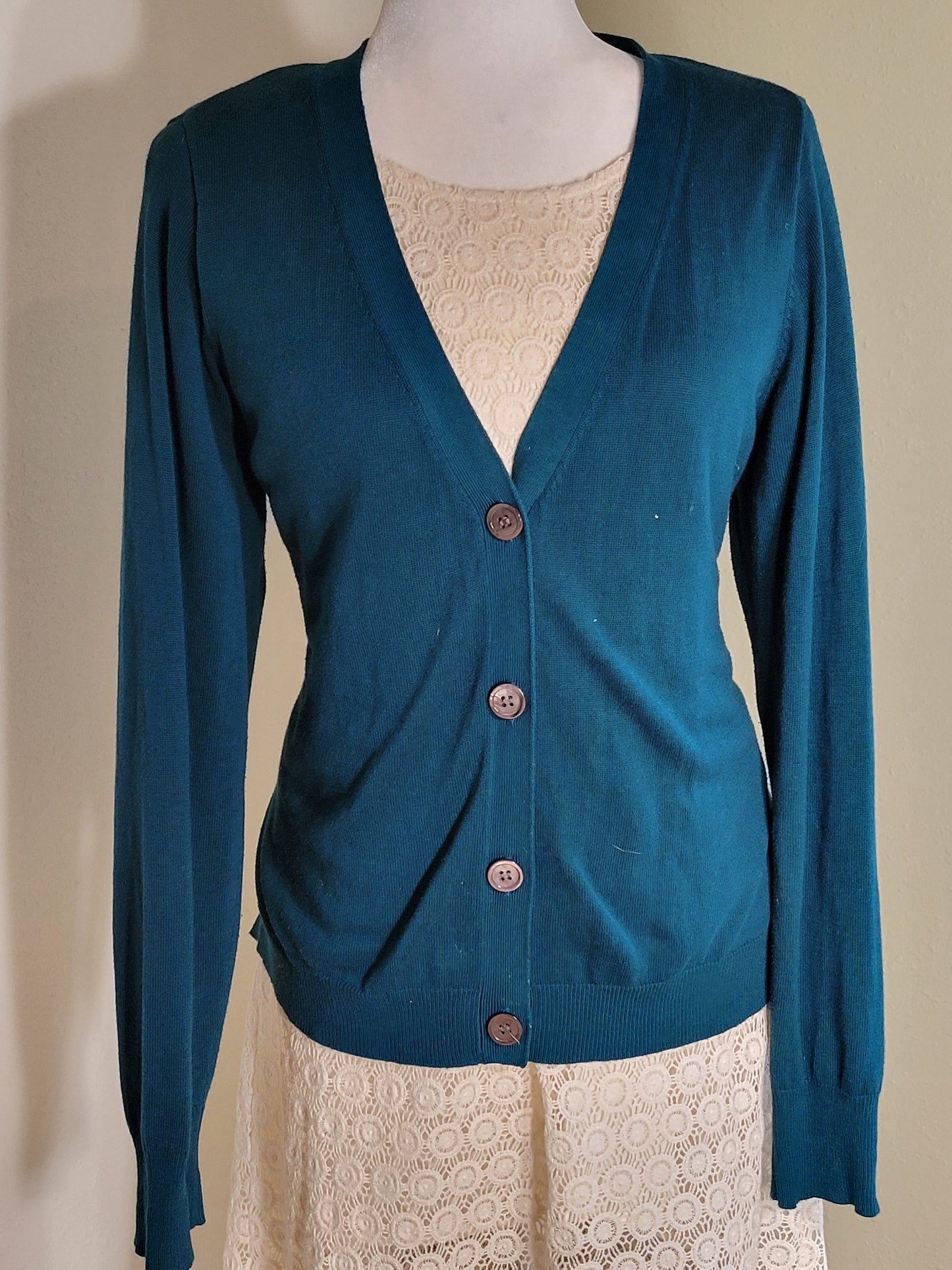 Blue Sky Clothing Co. Deep Teal Button Cardigan – Ocean Drift Softness