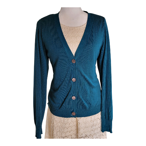 Blue Sky Clothing Co. Deep Teal Button Cardigan – Ocean Drift Softness