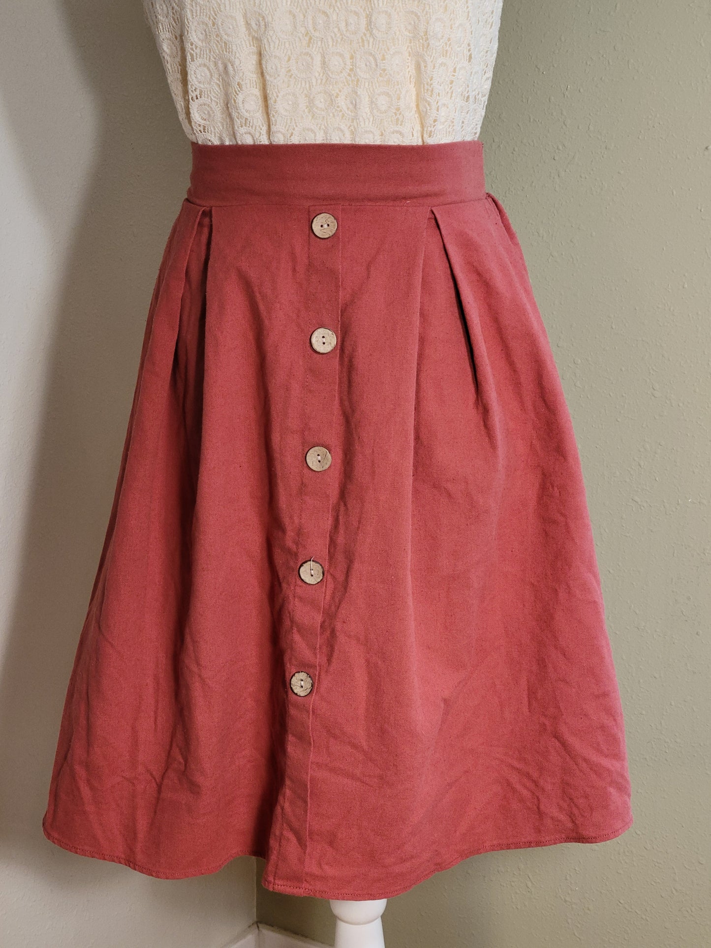 Rust A-Line Skirt