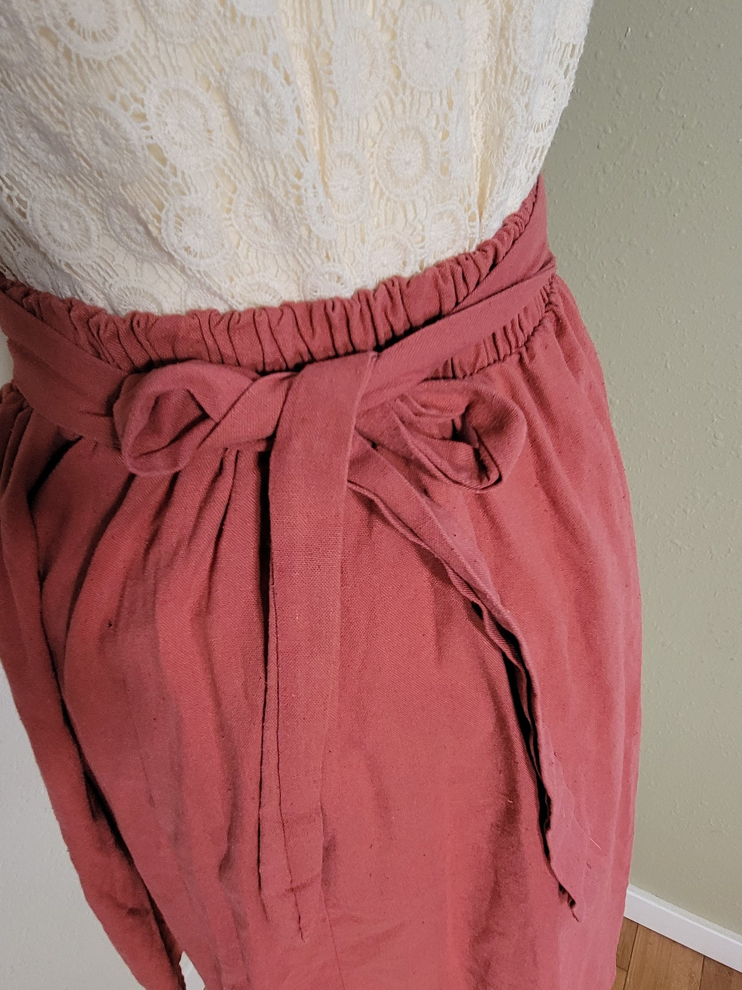 Rust A-Line Skirt