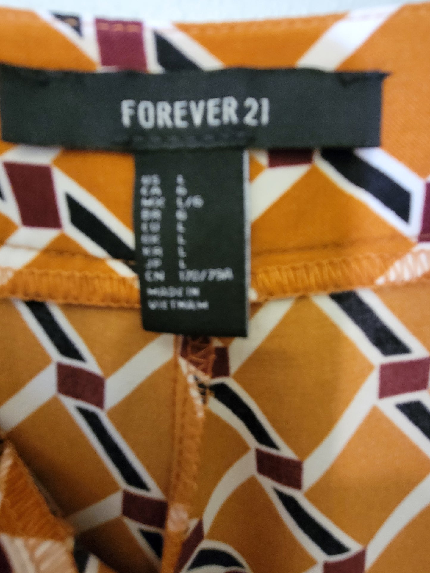 Golden Geometric Wide-Leg Pants