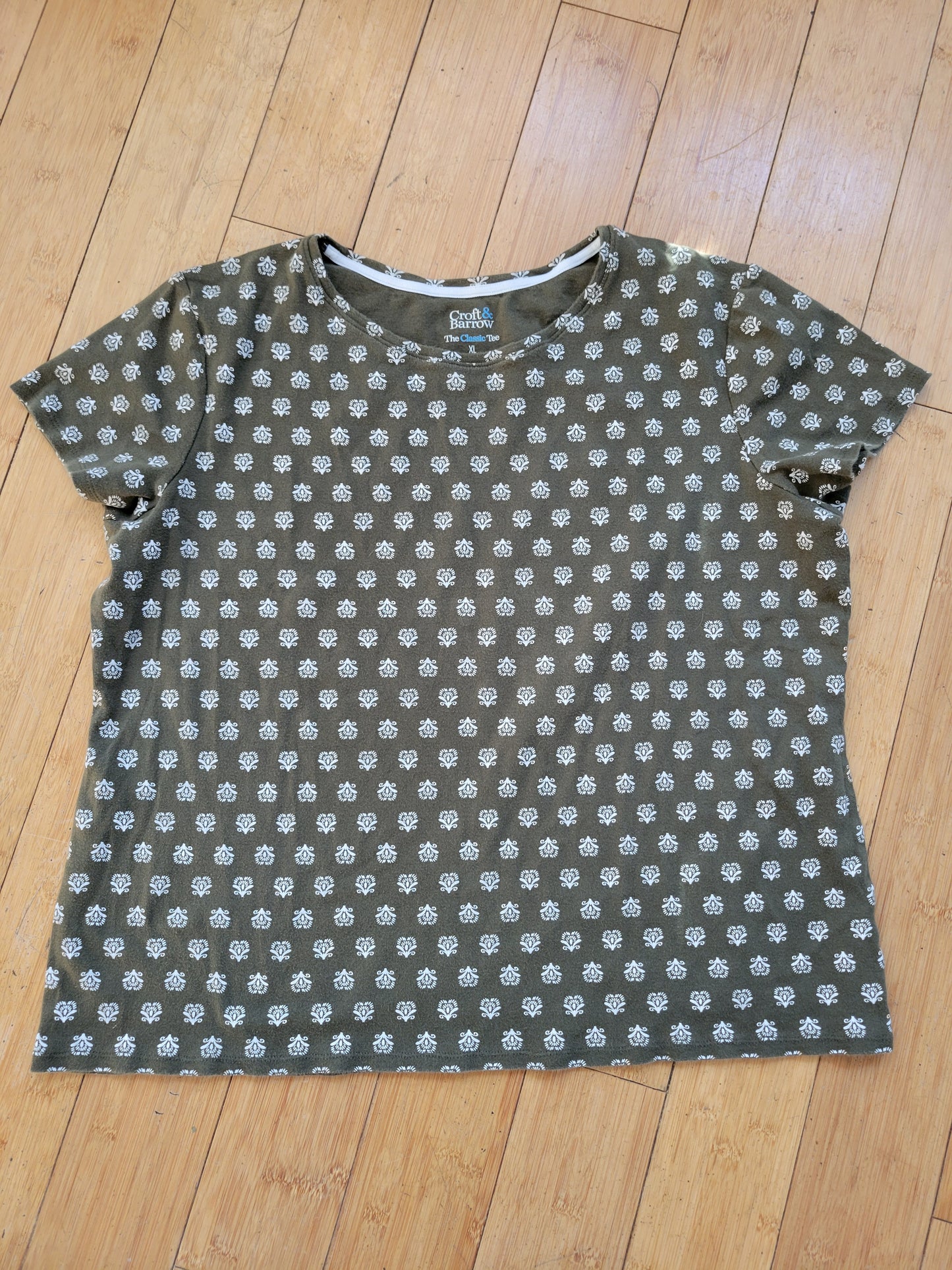 Olive Floral Classic Tee