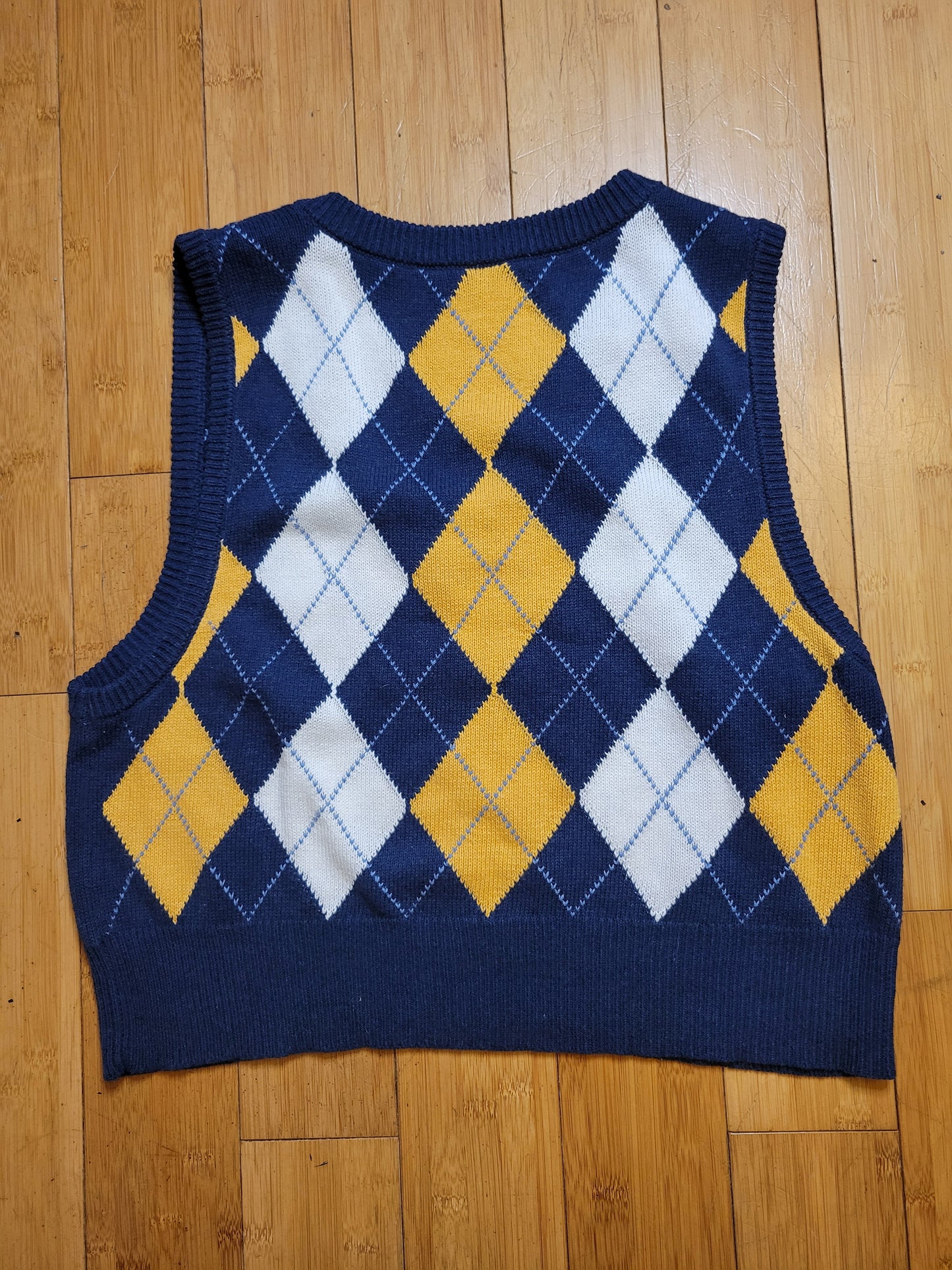 American Eagle Retro Argyle Vest Sweater