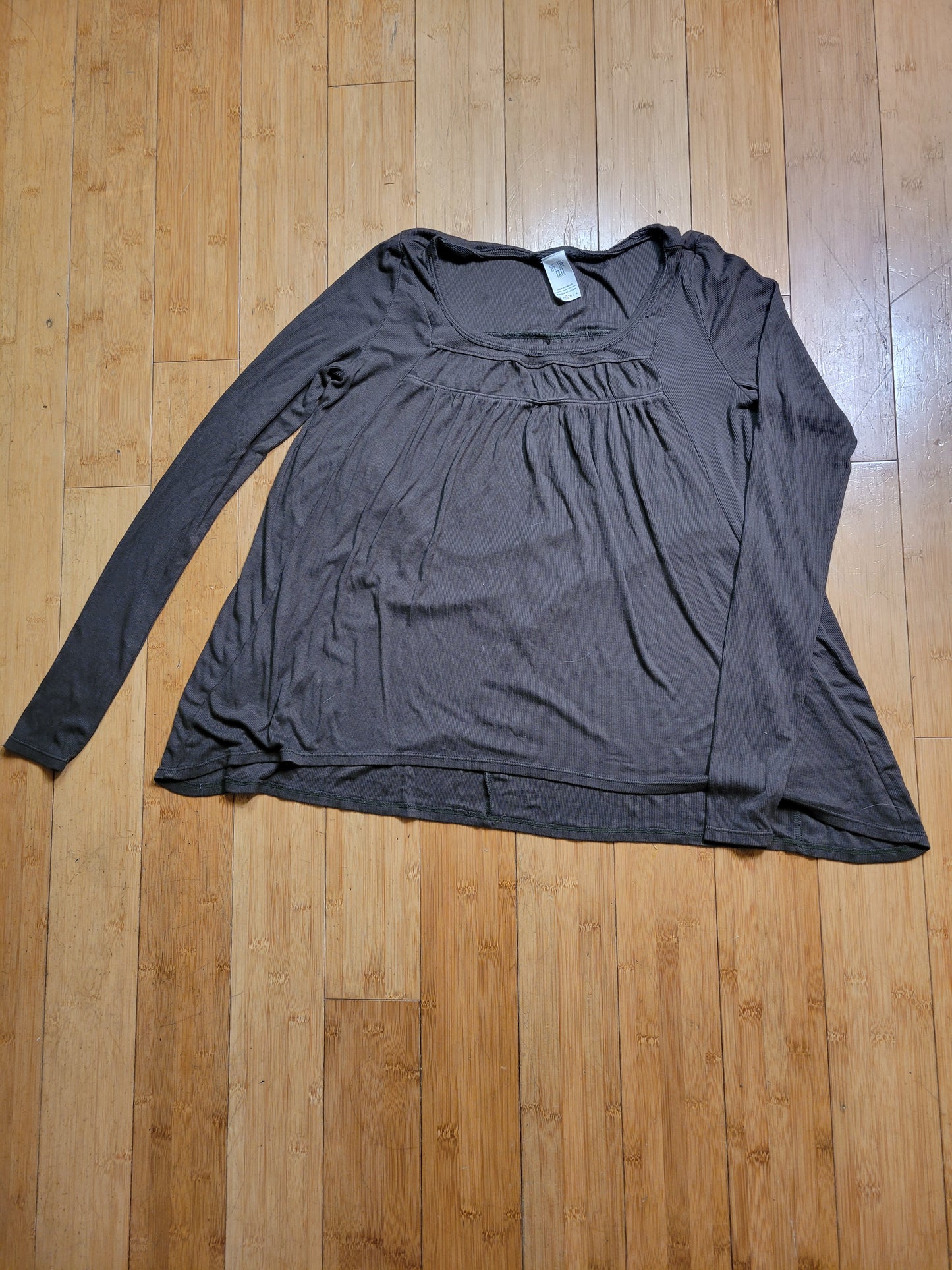 We The Free Olive Knit Top – Woodland Ease & Gentle Drapes