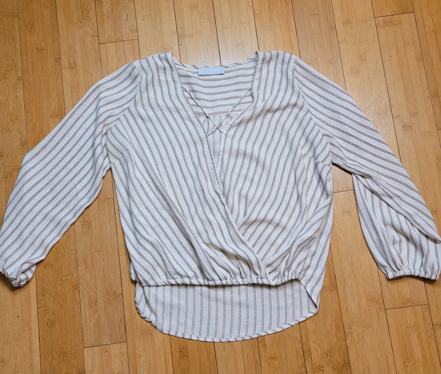 Faith & Asher Cream Stripe Blouse – Soft Lines & Effortless Ease