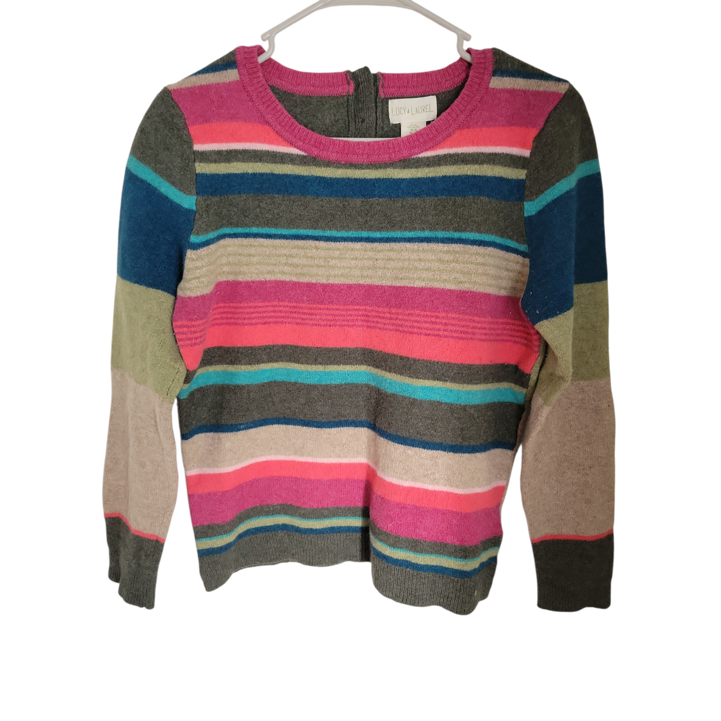 Playful Color Merino Wool Stripe Sweater