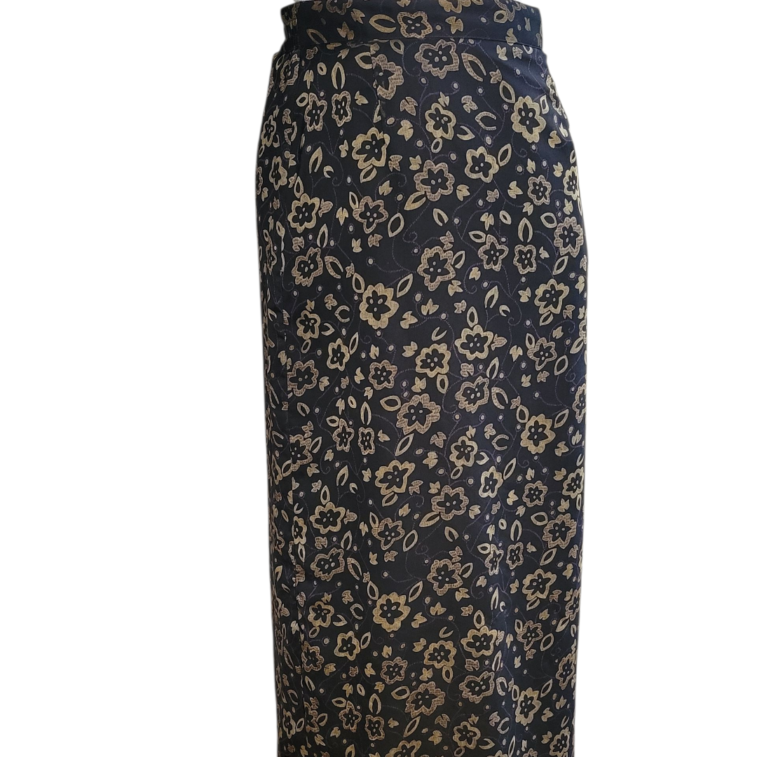 Golden Nocturne Petal Maxi Skirt
