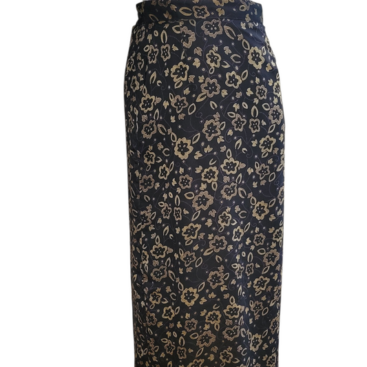 Golden Nocturne Petal Maxi Skirt