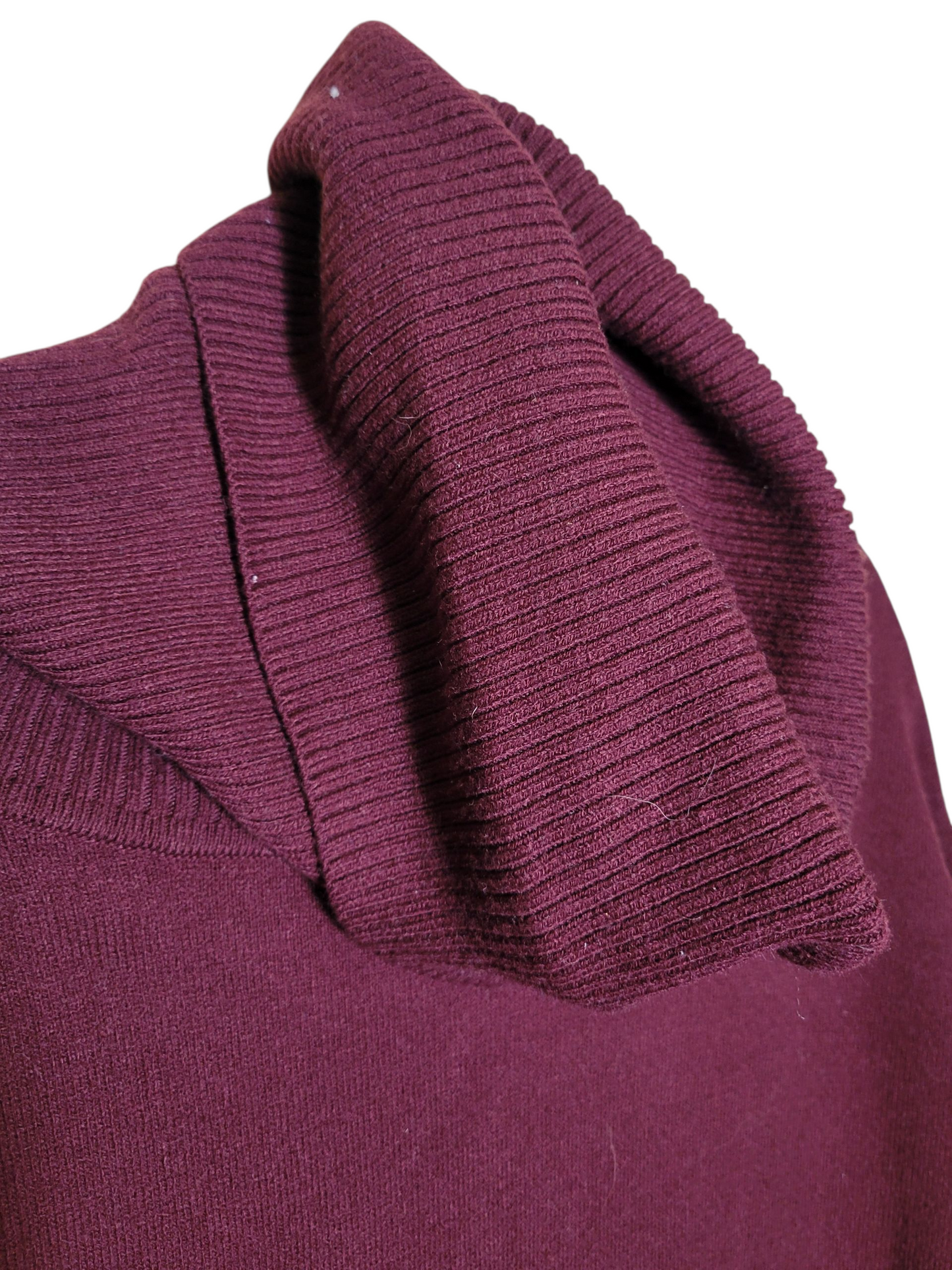 Plum Merlot Rib-Knit Sweater Dress