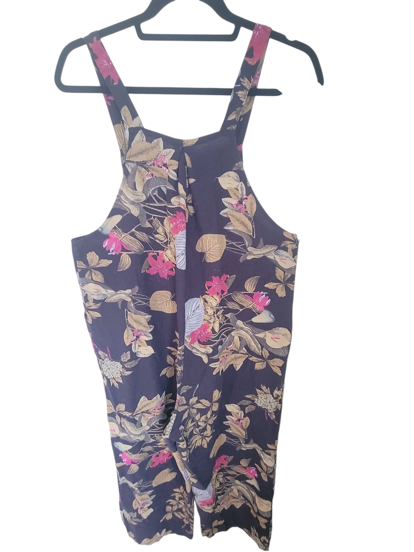 Floral Wide-Leg Botanical Overalls