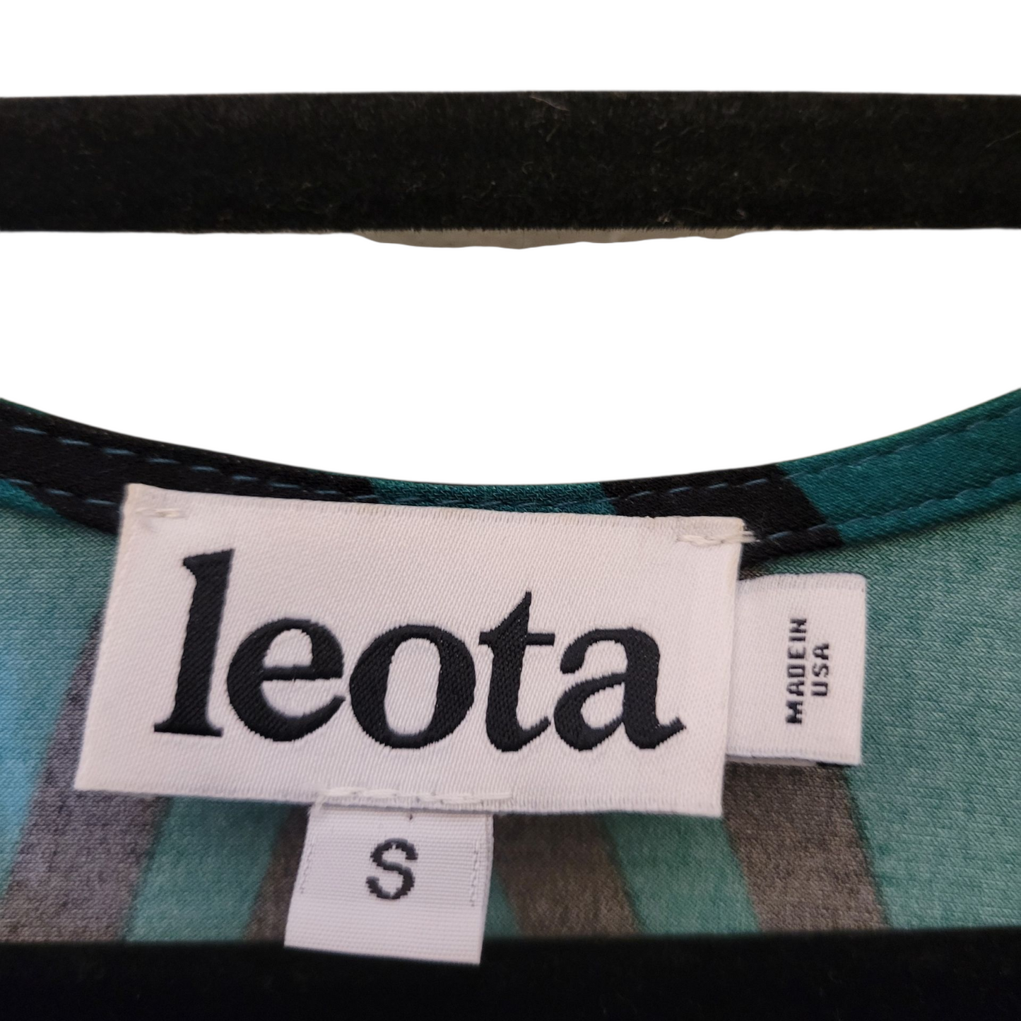 Teal & Black Geometric Faux Wrap Dress